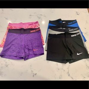Nike Pro Shorts - 5 Pair Bundle